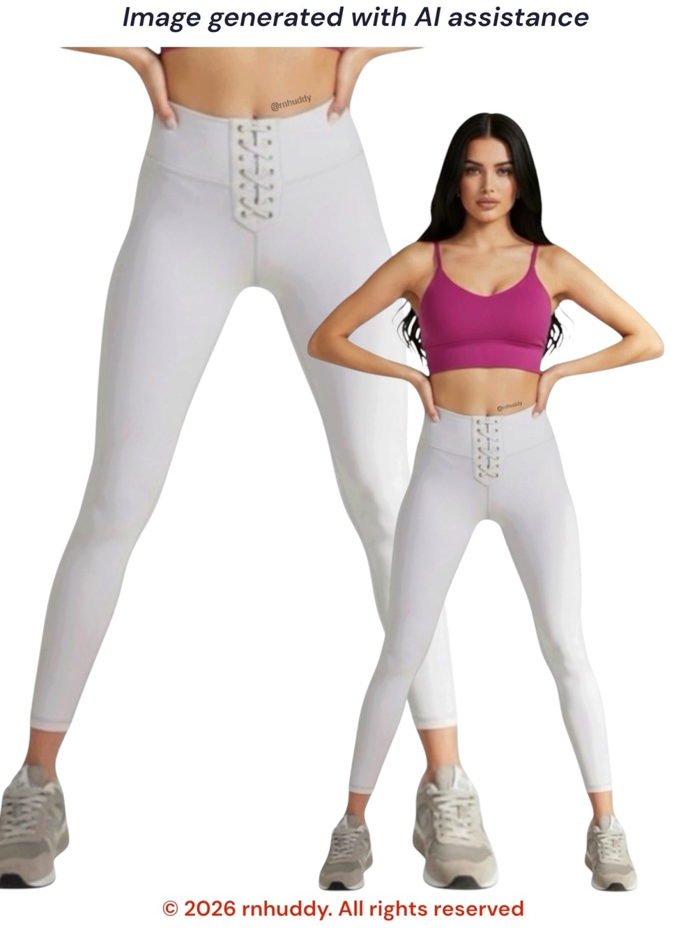 WeWoreWhat M light grey lace up leggings